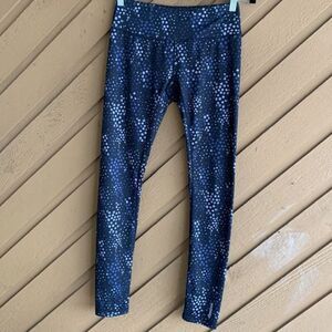 Reebok Black Polkadot Athletic Leggings